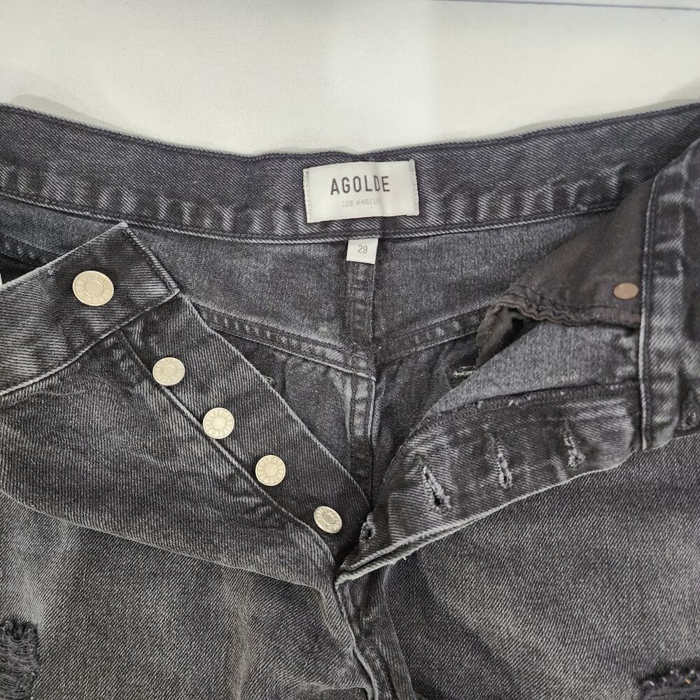 AGOLDE Parker Shorts Black Frayed Distressed 29 - Picture 5 of 7